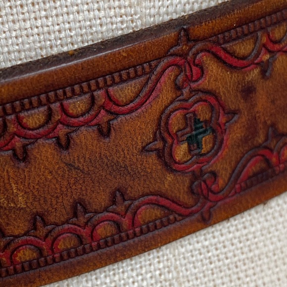 Streets Ahead leather western belt brass buckle main image 7